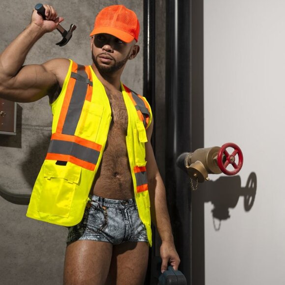 Dirty Denim Mini Short For Men - Picture 4 of 6